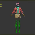 Adventure Character Outfit With Brown Jacket Beige Shorts Leather Gloves And Boots
