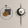 modern wall clock combination clock wall clock 3d model