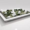 Modern Commercial Kitchen Equipment With Open Layout Island Counter And Appliances