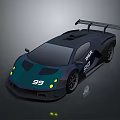 Modern Race Car With Aerodynamic Spoiler Number 99 Livery And Sleek Dark Exterior