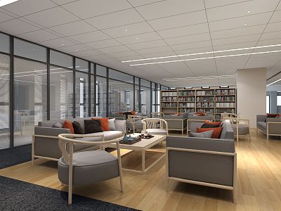 Modern Library 3d model