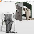 Modern Single Sofa Single Leisure Chair 3d model