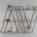 Decorations Ornaments Wall Decorative Rack Iron Decorative Rack Industrial Style Decorative Rack Modern Simple Decorative Rack Beautiful Chen 3d model