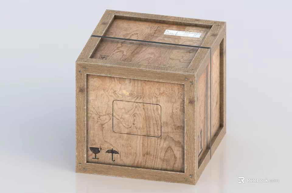 Rustic Wooden Bedside Table With Natural Wood Grain Surface And Small Decorative Patterns 3d model 