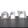 Various Shaped Display Screens With Property Pro Charts And Information 3d model