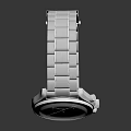 Luxury Silver Metal Strap Watch With Black Dial And Elegant Design