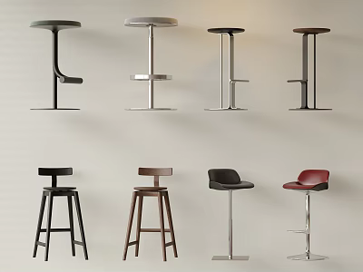 Bar Chair Bar Stool Bar Table Chair Without Armrest Bar Chair Stool 3d model
