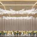 Banquet Hall Hotel Catering 3d model