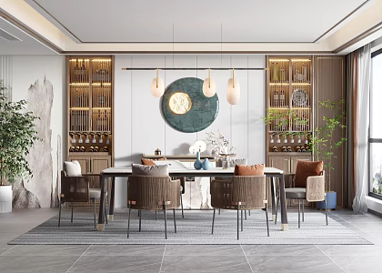 Light Luxury Restaurant 3d model