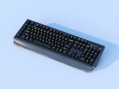 Modern Black Full Size Keyboard With Sleek Design And Daily Use Key Layout 3d model