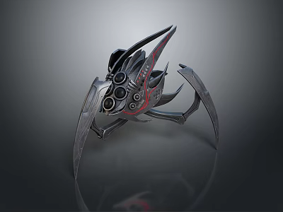 Detailed Character and Creature Mechanical Design with Gears Claw Features and Futuristic Elements 3d model