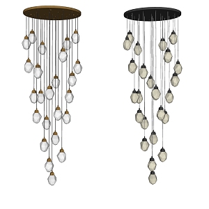 Modern Crystal Chandelier Restaurant Chandelier 3d model