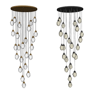 Modern Crystal Chandelier Restaurant Chandelier 3d model