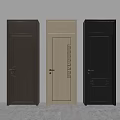 Modern Swing Doors with Different Colors and Patterned Panel Designs for Interior Use 3d model