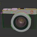 Leica Digital Camera With Silver Body Gray Accents And Classic Lens Design