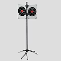 Shooting Target Tripod Stand With Two White Boards And Red Bullseye Targets