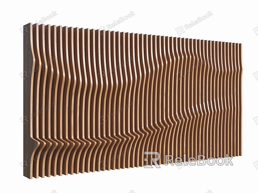 Modern background wall solid wood background wall with seat background wall landscape background wall grille background wall model