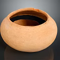 Artisanal Handcrafted Terracotta Clay Pot With Textured Surface And Round Design