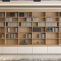 Modern bookcase background wall 3d model