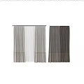 Gray Beige Textured Curtains With Sheer Panels For Elegant Window Decoration