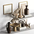Modern ornaments combination decorations 3d model