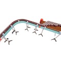 Multi-line desktop chain conveyor 3d model