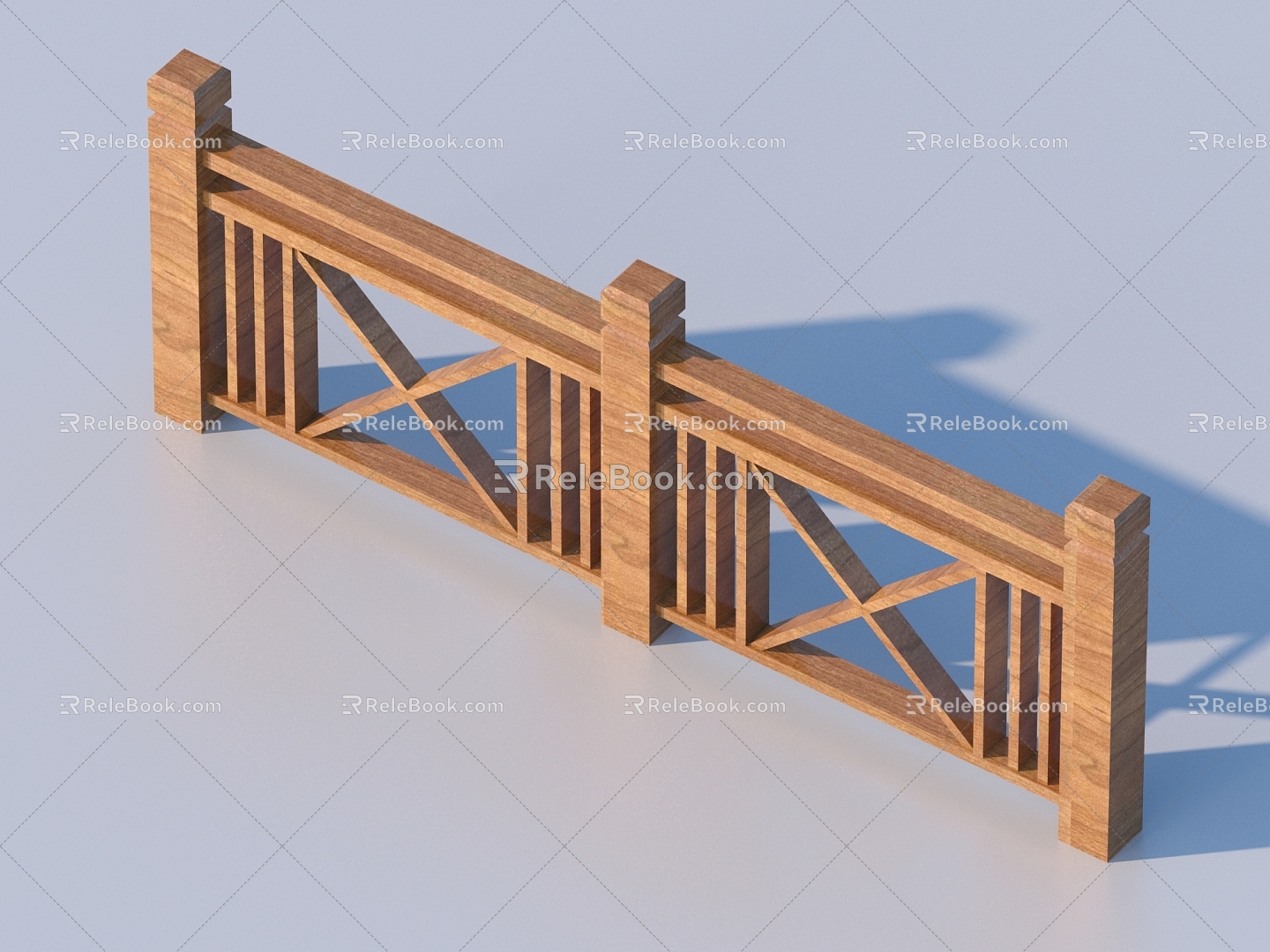 Railing Guardrail Fence 3d model