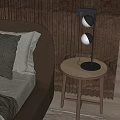 Side table metal side a few round a few small coffee table lamp 3d model
