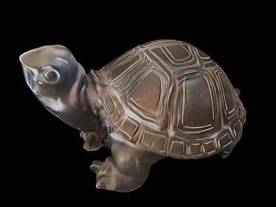 Aquatic Animal Turtle Sculpture With Detailed Shell Texture And Realistic Design 3d model