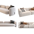 Modern double sofa 3d model