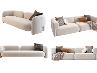 Modern double sofa 3d model