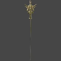 Ornate Fantasy Sword With Golden Hilt And Engraved Blade Surrounded By Sparks