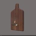 Minimalist Wooden Wall Sconce With Glass Shade And Walnut Finish Design