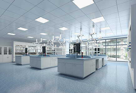 Modern Laboratory Organic Synthesis Room 3d model