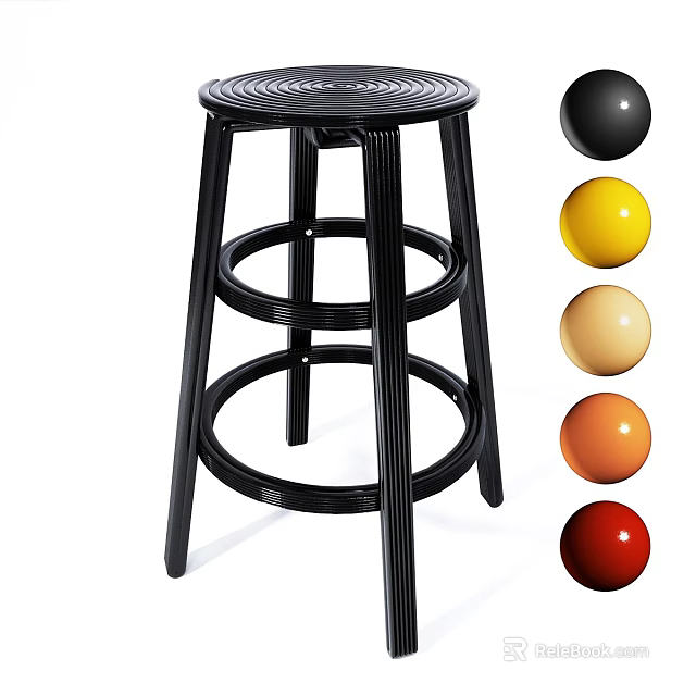 Modern Sleek Bar Stool Design With Multiple Color Options For Home Decor 3d model 