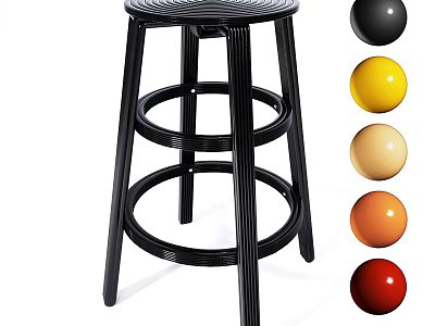 Modern Sleek Bar Stool Design With Multiple Color Options For Home Decor 3d model