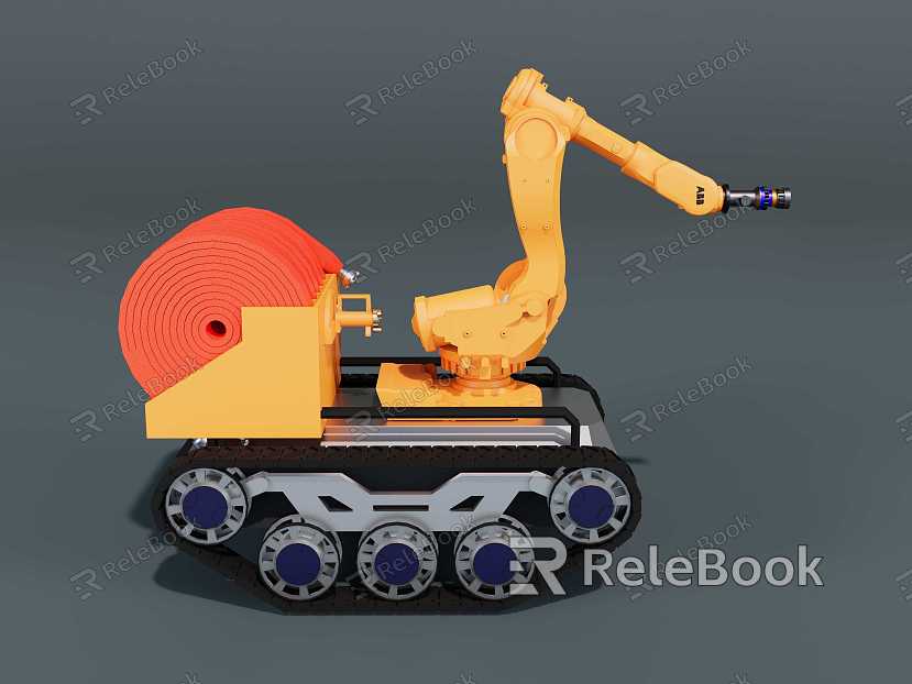 Unmanned fire-fighting robot model