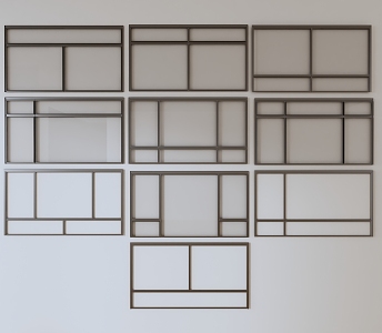 Modern windows 3d model