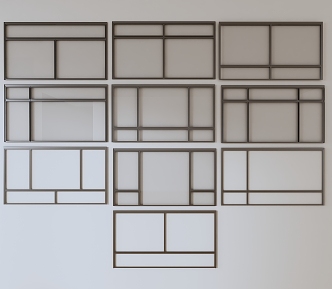 Modern windows 3d model