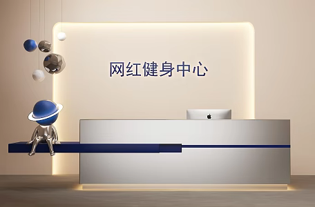 Simple Front Desk 3d model
