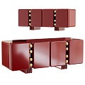 Creative Red Sideboard Artistic Sideboard Cabinet Entrance Cabinet Decorative Cabinet Sideboard Cabinet Drawer Cabinet Light Luxury Sideboard 3d model