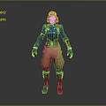 Game Movie Character With Red Helmet Goggles Blue Top Brown Shorts And Red Boots