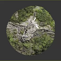 Scenic Natural Landscape With Lush Green Vegetation And Rocky Hills View