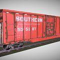 train carriage container rail track 3d model