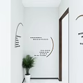 Modern Tea Room With White Walls Brown Wooden Cabinets Water Dispenser And Light Tiled Floor