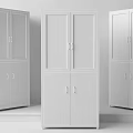 Colorful Metal Storage Cabinets With Glass Doors And Lower Compartments