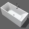Modern White Freestanding Bathtub With Sleek Design And Chrome Faucet