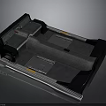 Stylish Car Interior With Gray And Black Seats And Metal Accents