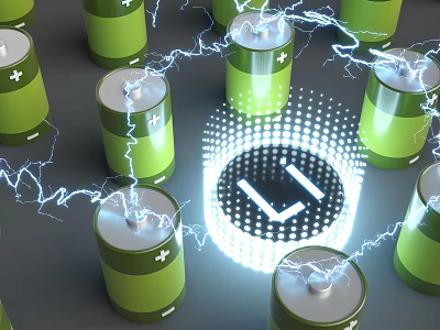 High Performance Green Lithium Ion Batteries Power Commercial Equipment Systems Efficiently 3d model