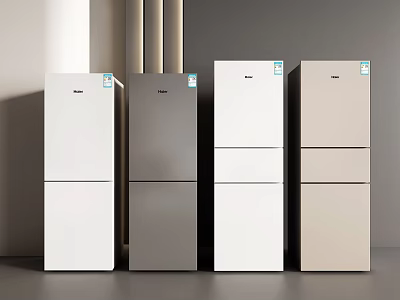 Haier Double Door Refrigerators in Various Colors for Modern Kitchen Use 3d model